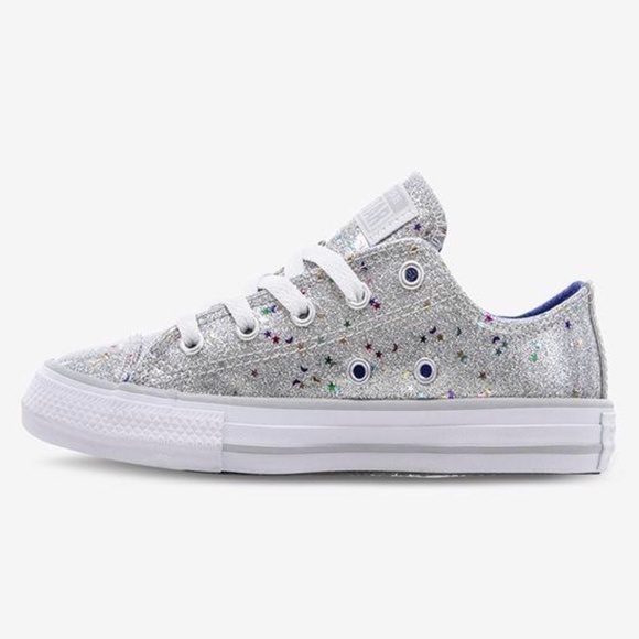 LAST ONE!! New Converse CTAS OX Glitter Sneakers Size 5 - Picture 4 of 16